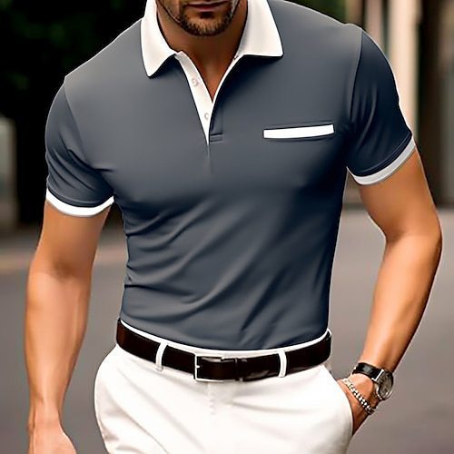 Stanley – Short-sleeved men's polo shirt in white