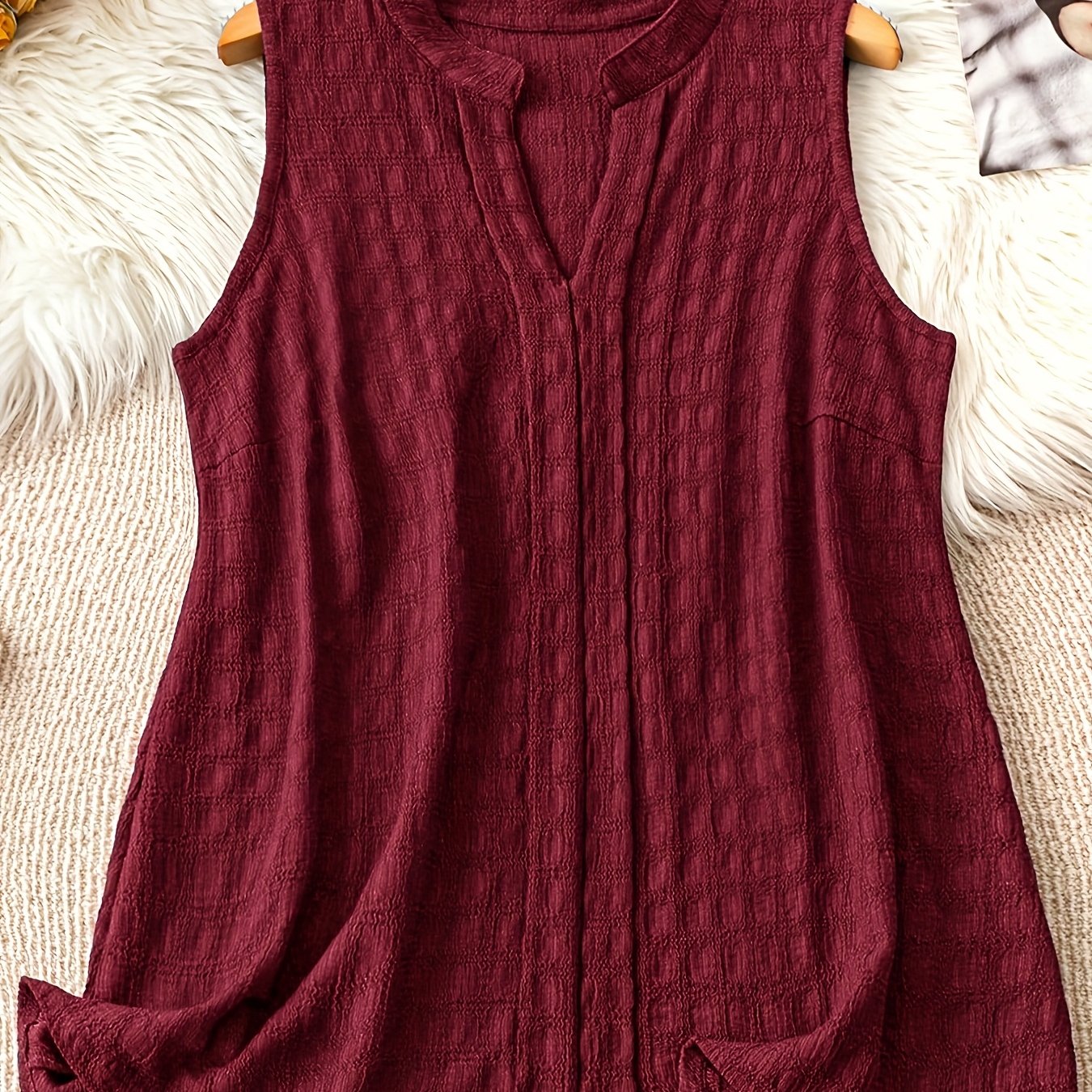 Damen Ärmellose Tunika mit V-Ausschnitt – Eleganter Freizeit-Look für jeden Tag