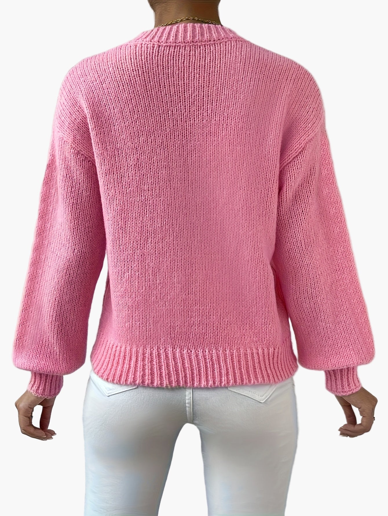 Damen Pullover mit Lebkuchenmann-Motiv – Verspielter Strickpulli für Herbst und Winter, modisches Highlight