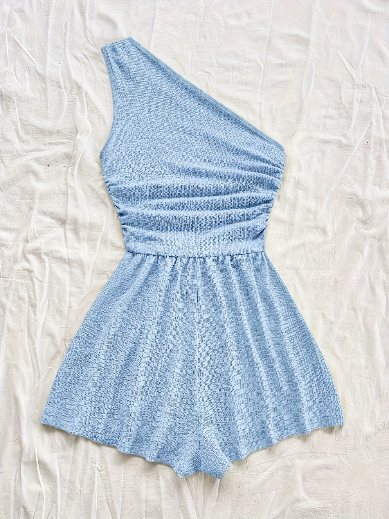 Women's One-Shoulder Asymmetric Summer Casual Jumpsuit