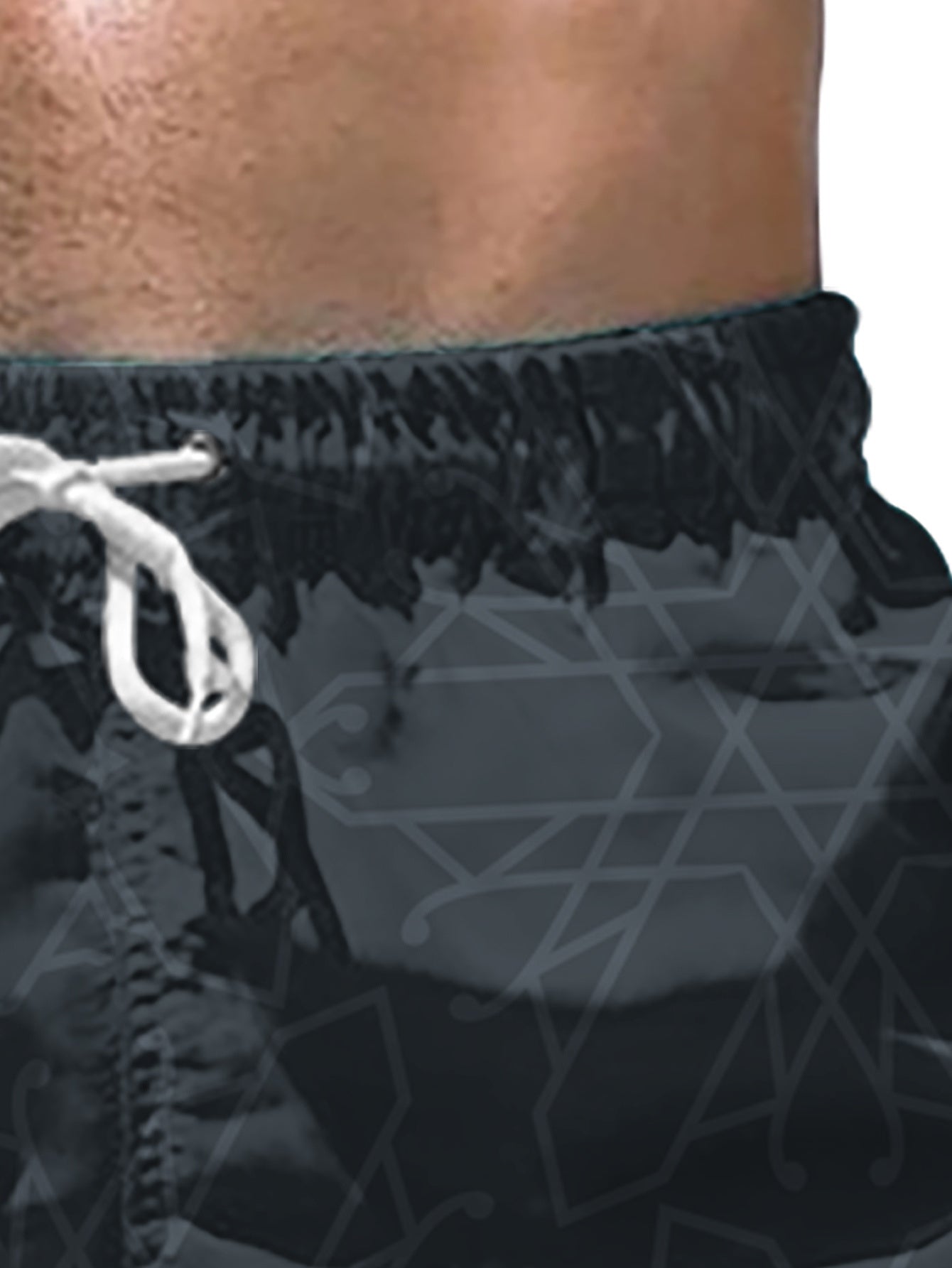 Men's swim shorts with modern print – Comfortable casual pants for beach and pool