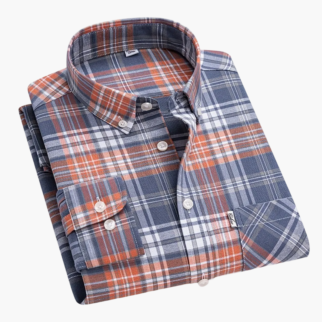 Men's Casual Shirt Checked – Modern Long-Sleeve Shirt for Everyday & Office