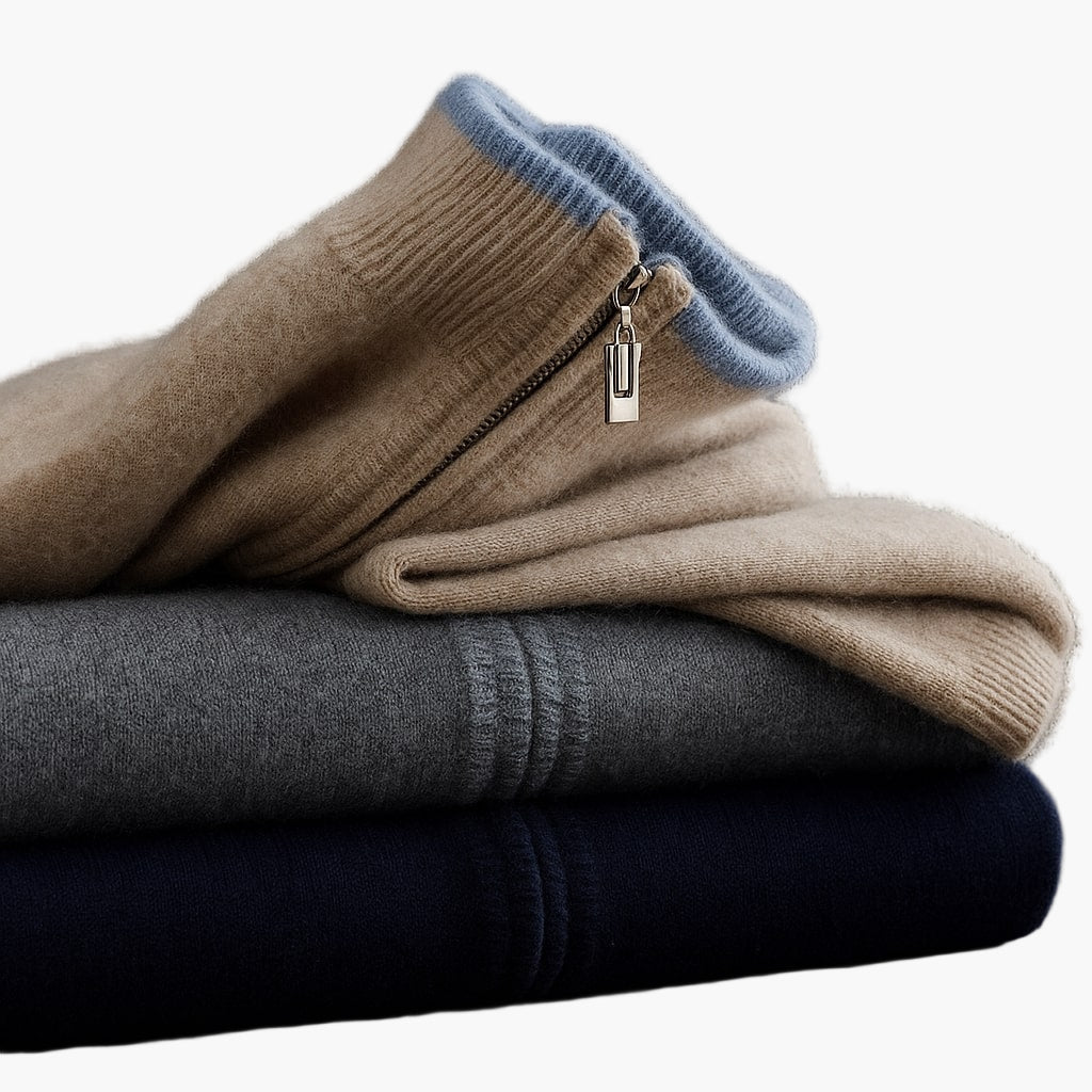 Men's cardigan with zipper – Modern business and casual style
