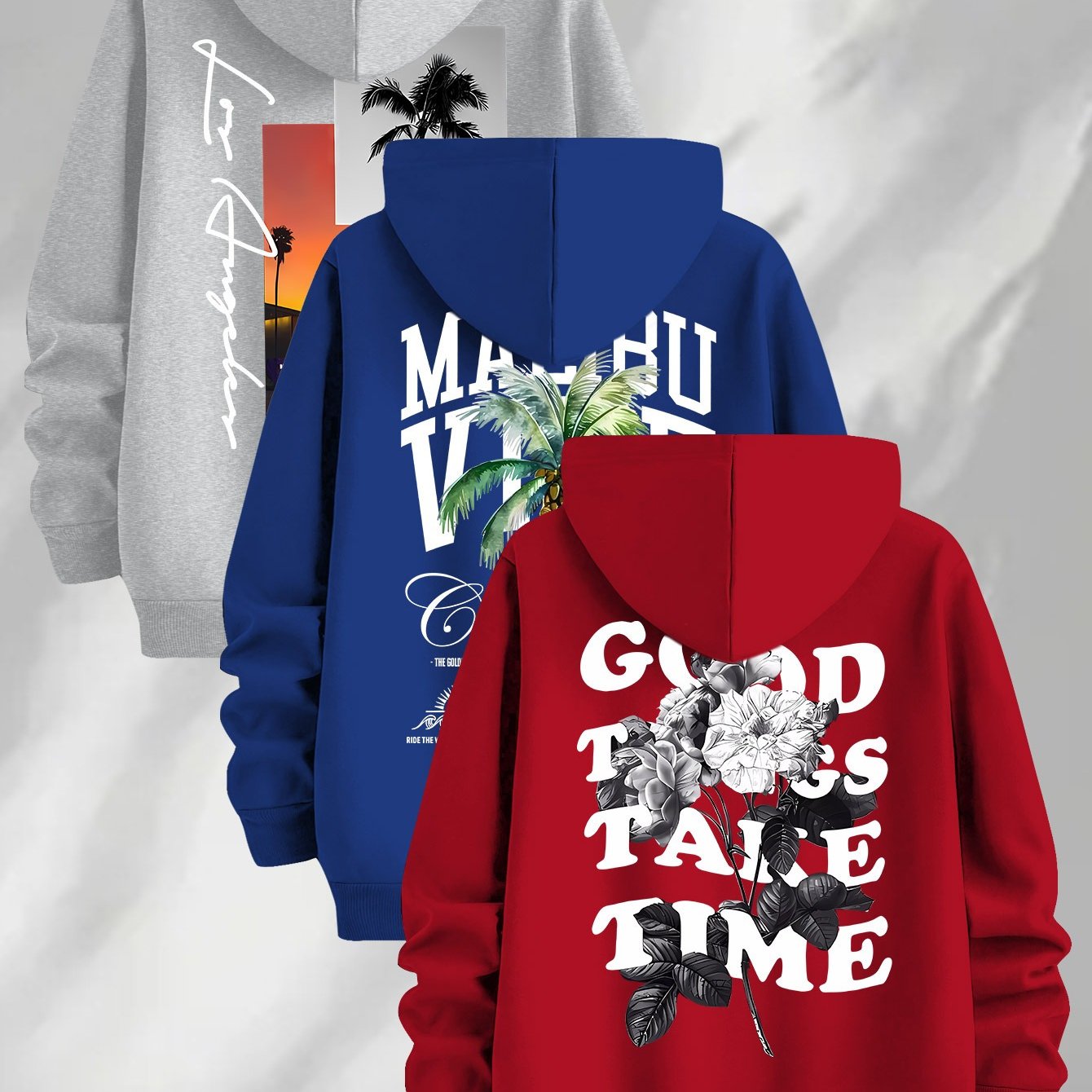 Hooded sweatshirt with graphic print, men’s/unisex