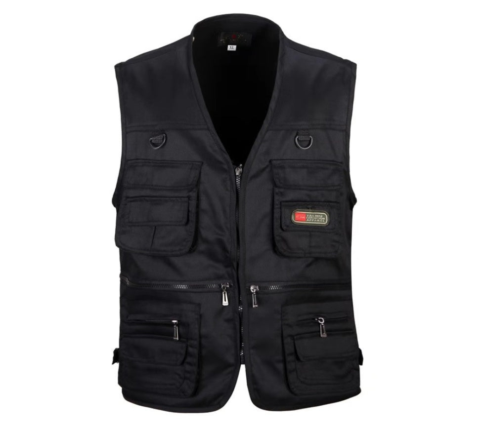 Men's Outdoor Utility Vest for Fishing, Photography, and Leisure – Multifunctional with Many Pockets
