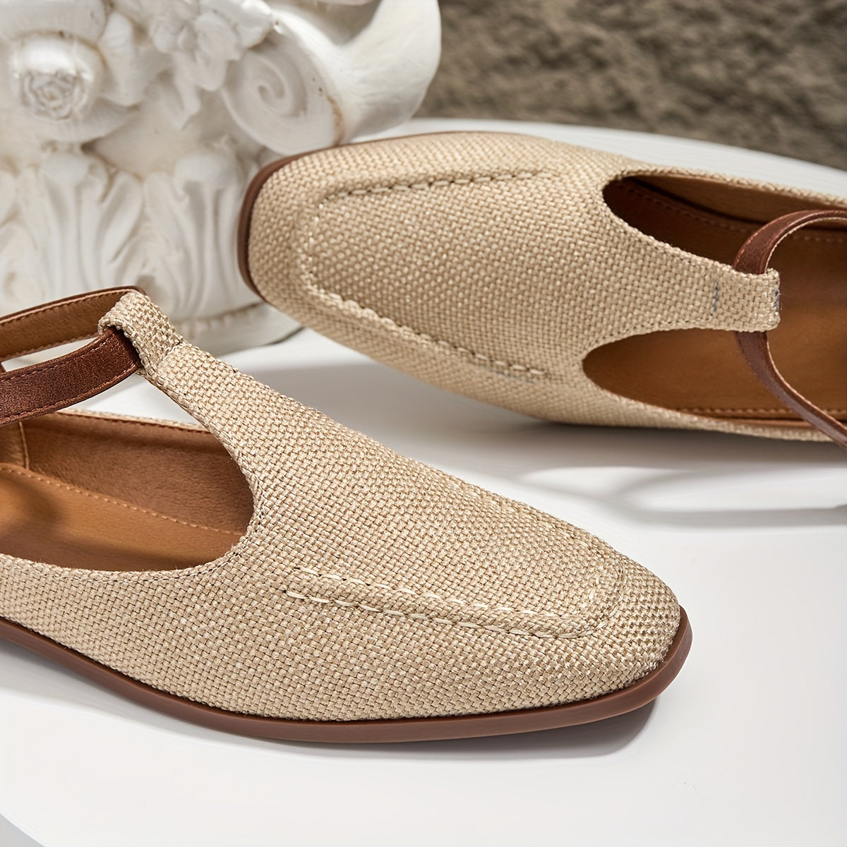 Damen T-Riemen Ballerinas – Elegante Flats für Alltag und Büro