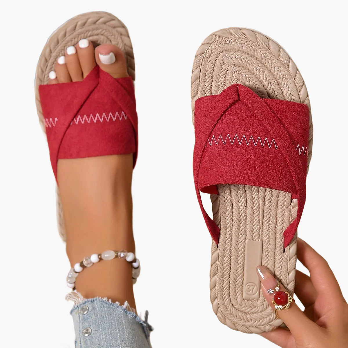 Women's Comfort Slip-On Sandals for Leisure and Summer