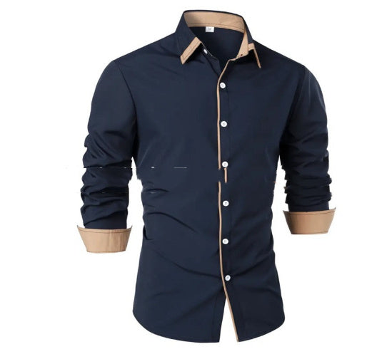 Christina – Casual long-sleeve shirt with color-coordinated design