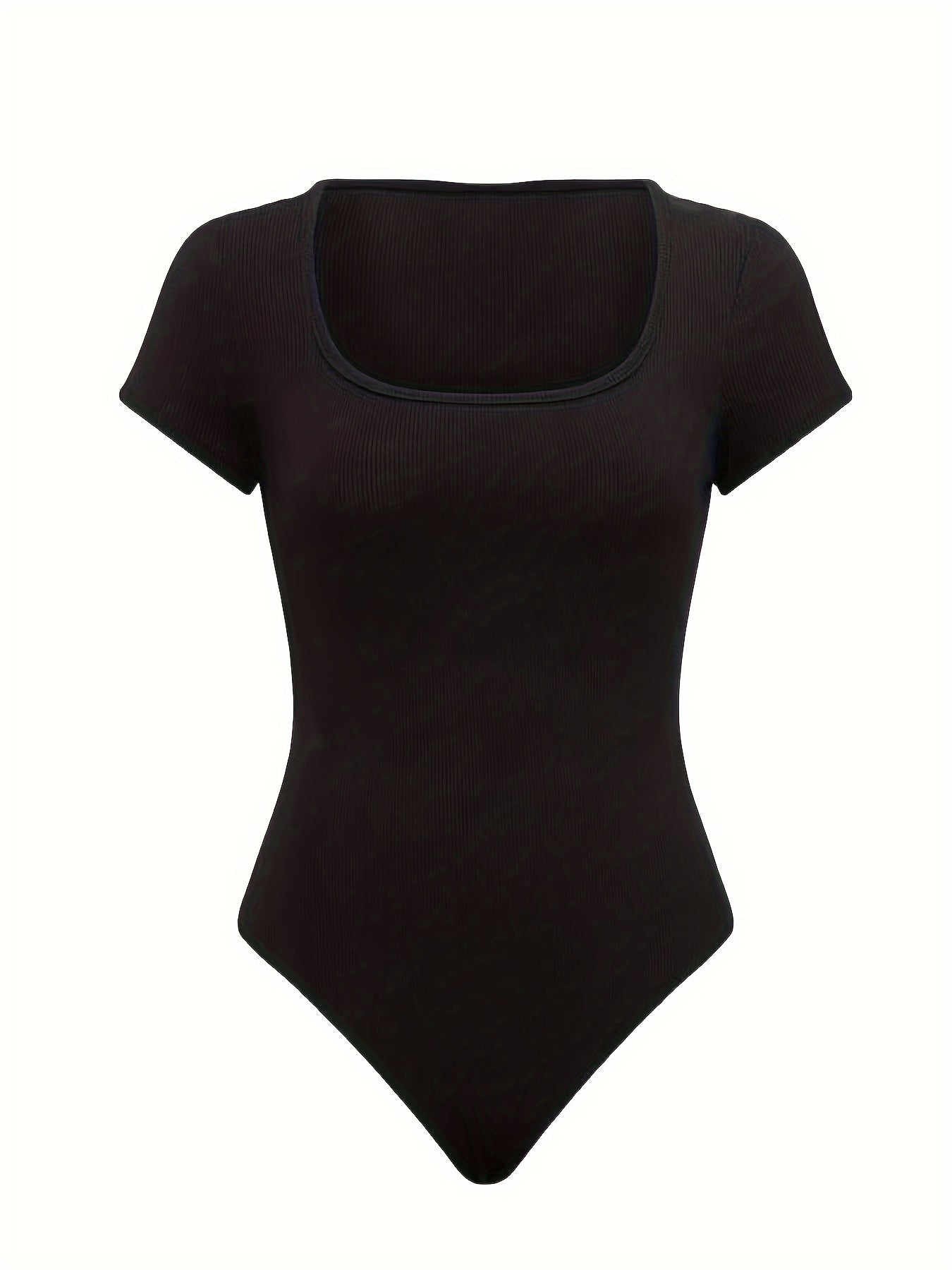 Women's One-Piece Set with Square Neck Bodysuit and Wide Pants, Casual & Everyday