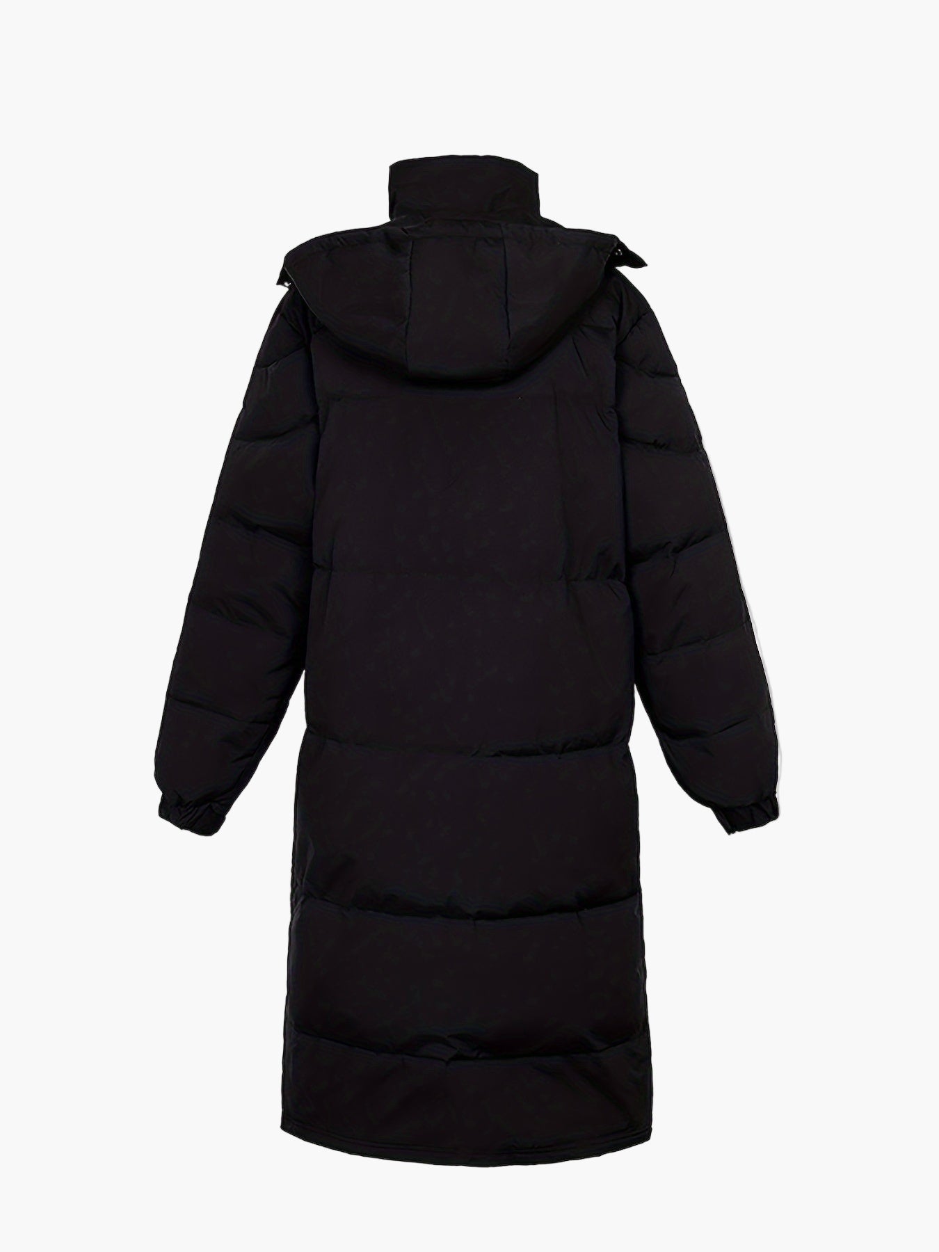 Men's Winter Quilted Long Coat Casual with Hood and Pockets – Perfect for Outdoor & Everyday Use