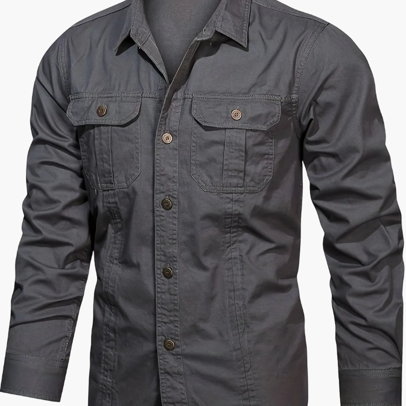 Men's Outdoor Casual Shirt Long Sleeve – Classic Utility Look for Everyday and Adventure