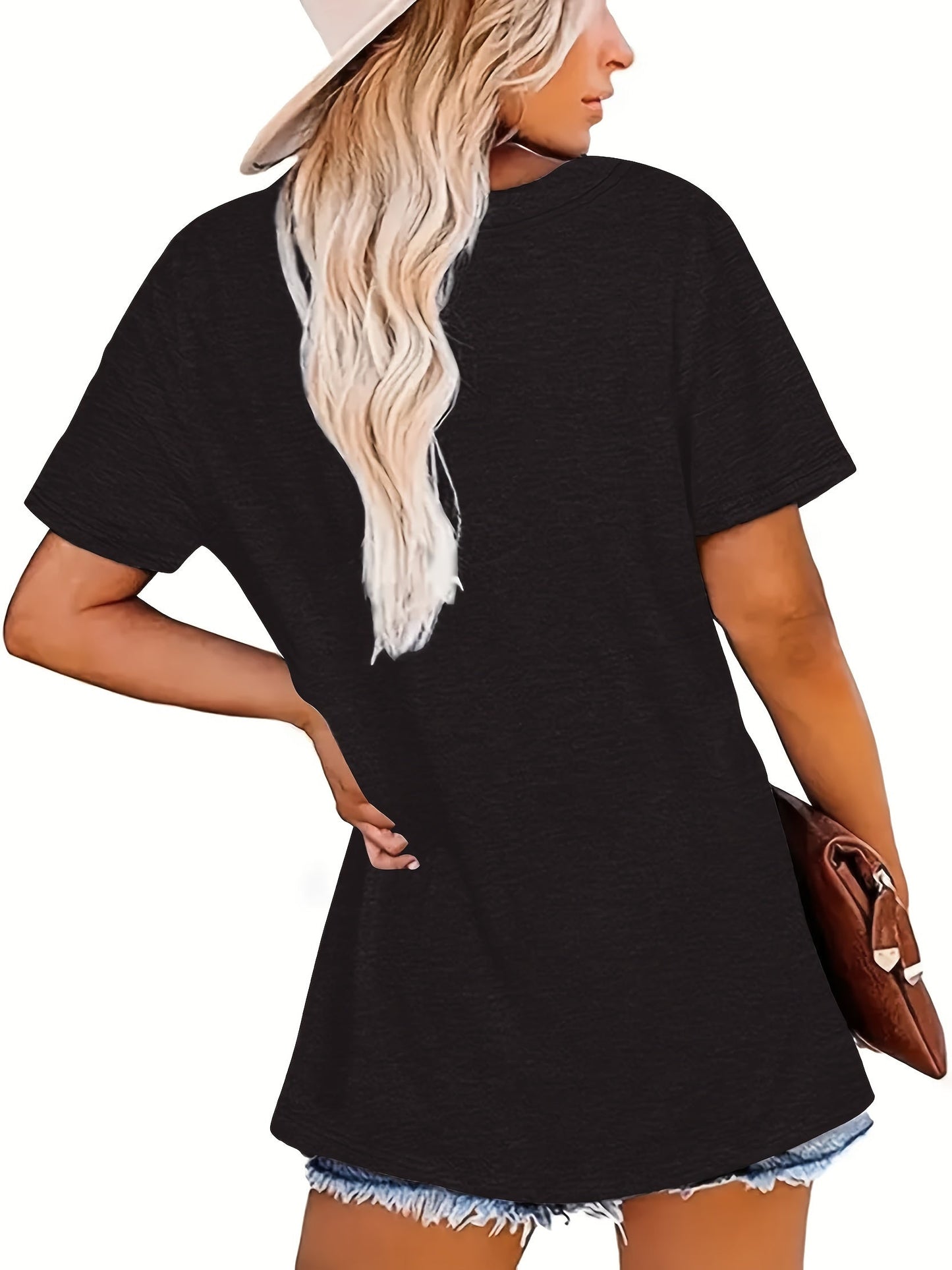 Women's T-Shirt with Astronaut and Planets – Casual Style for Everyday and Leisure – Galaxy & Space Design