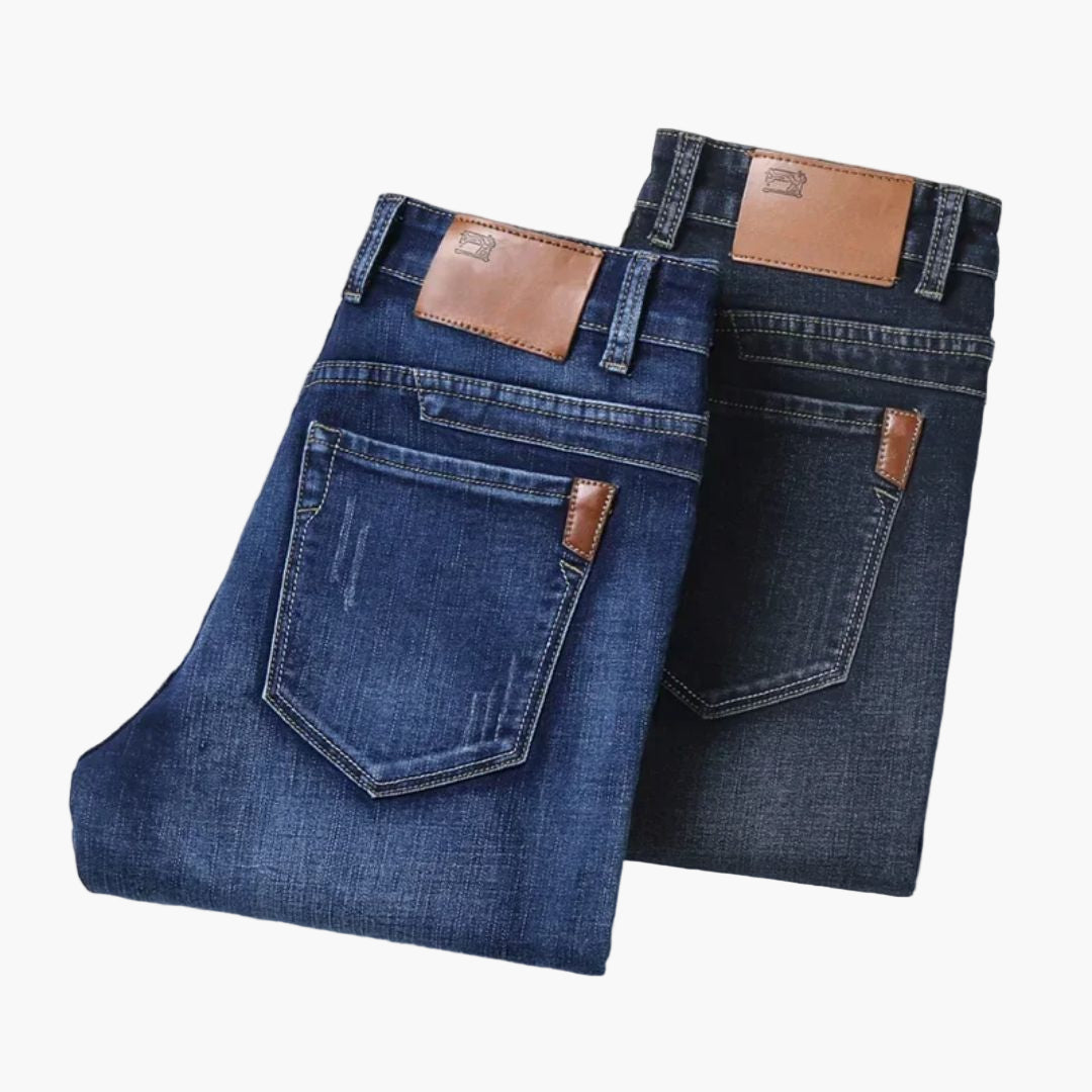 Herren Slim Fit Jeans Gerade Schnitt – Bequeme Stretch-Reisejeans für Alltag und Freizeit