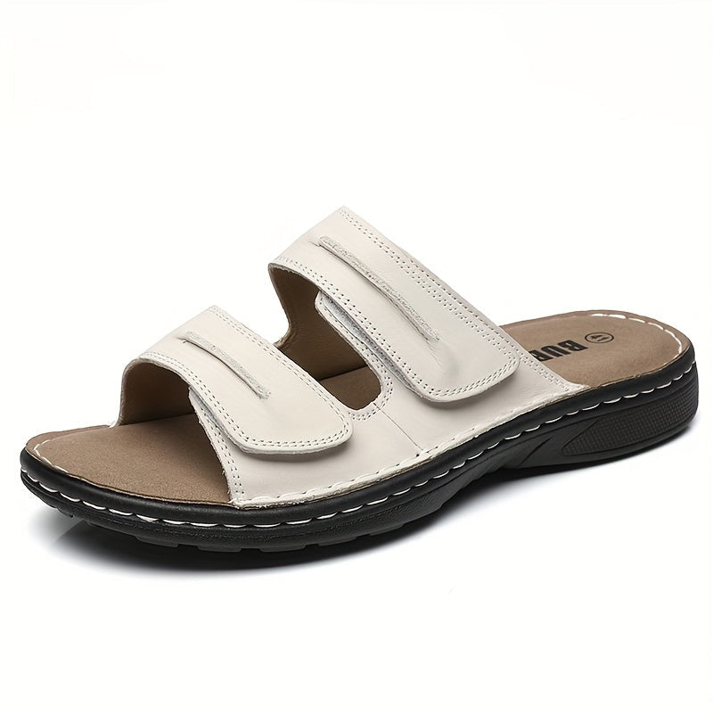 Herren Komfort-Sandalen mit Doppelriemen – Freizeit Pantoletten für Alltag & Urlaub