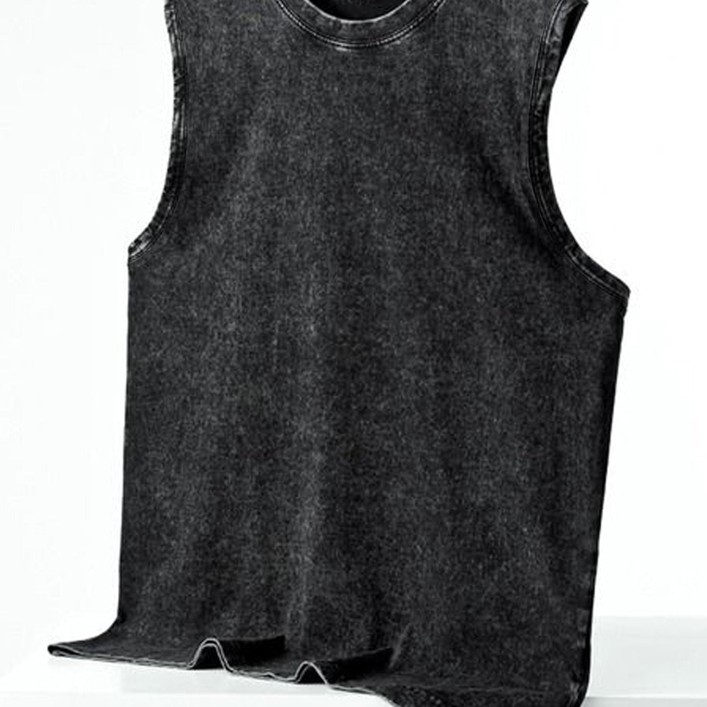 Men's streetwear sleeveless tank top with vertical graphic print – urban casual shirt