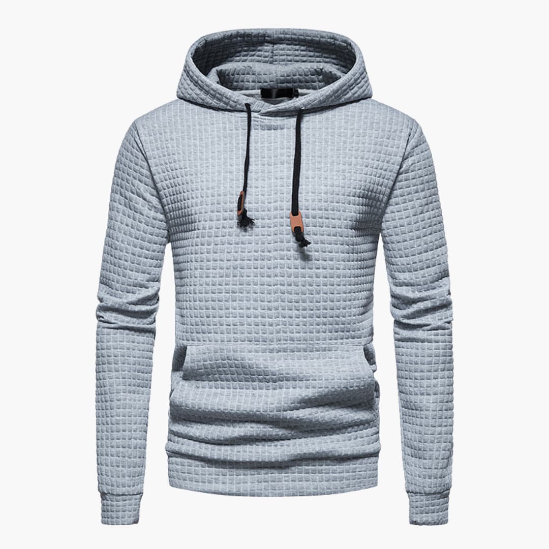 Men's Checked Hoodie – Modern Casual Hoodie with Comfort and Style