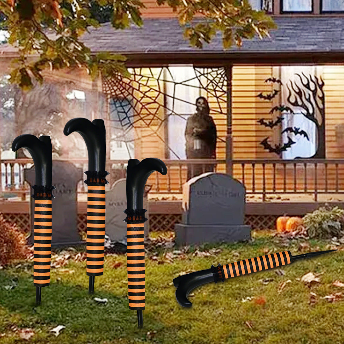 Halloween witch legs decoration for spooky party and front yard