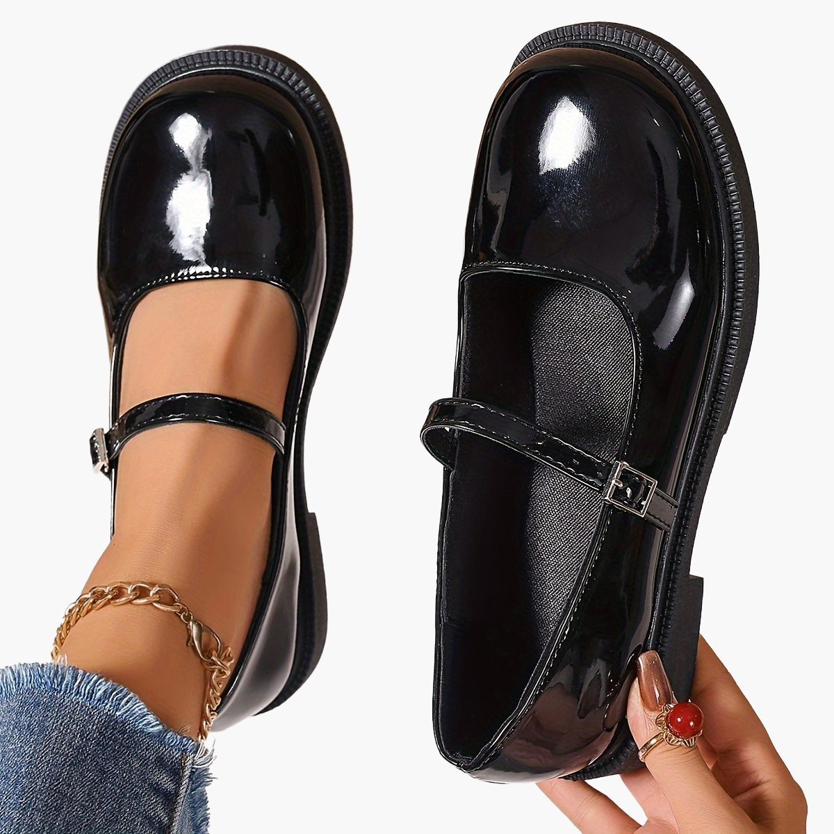 Women's Preppy Style Mary Jane Shoes for Everyday and Leisure