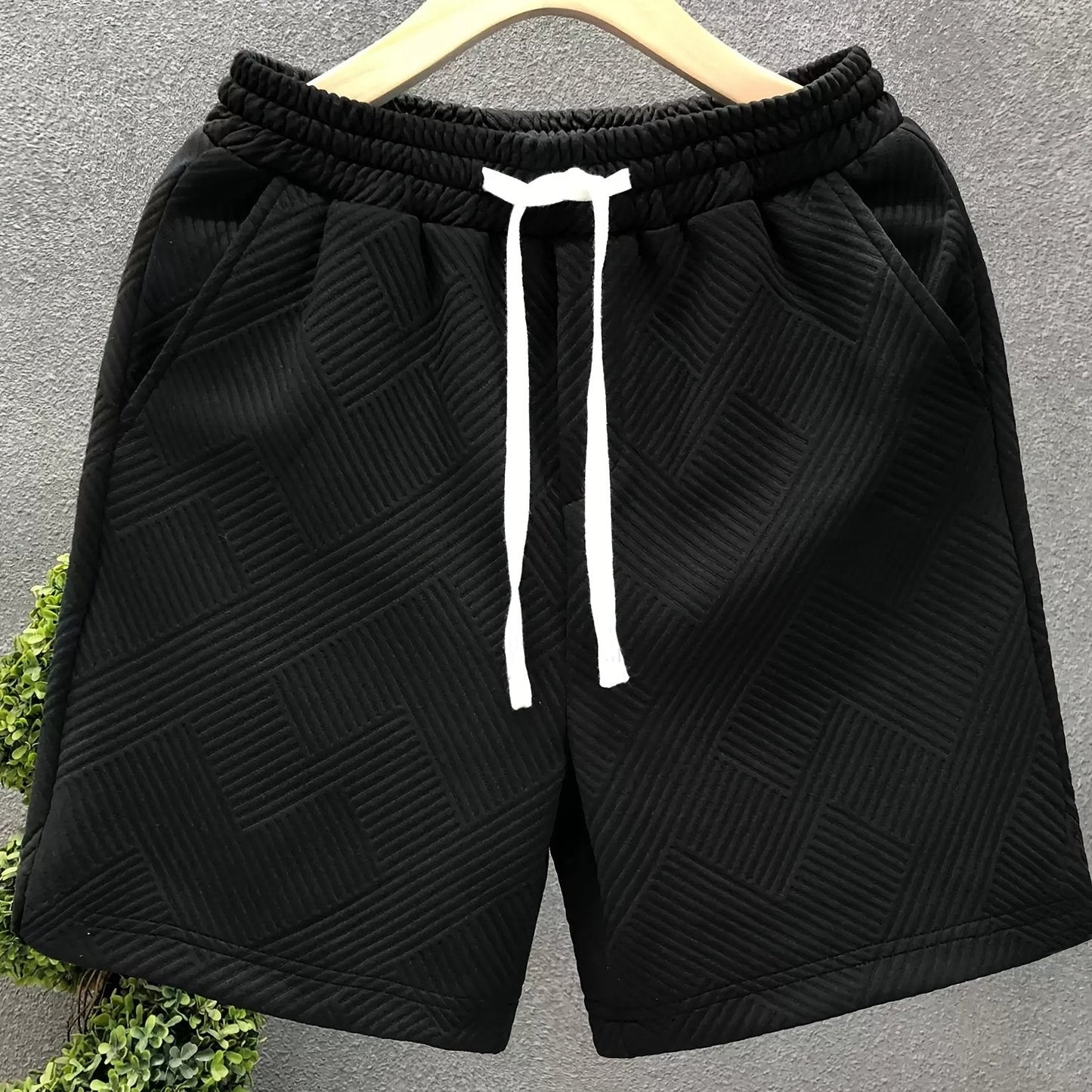 Herren Freizeitshorts mit Prägung – Moderne Geometrische Muster, Sportlich & Stilvoll