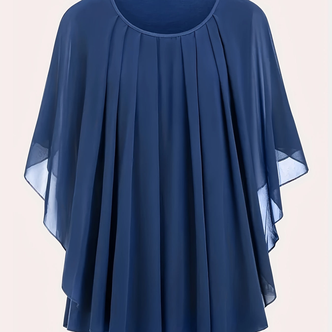 Women's Elegant Flowing Chiffon Cape Top for Going Out – Oversized Style