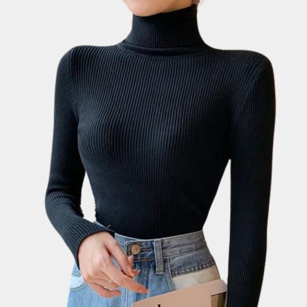 Damen Rollkragenpullover Strick Eleganter Stil für Alltag und Büro