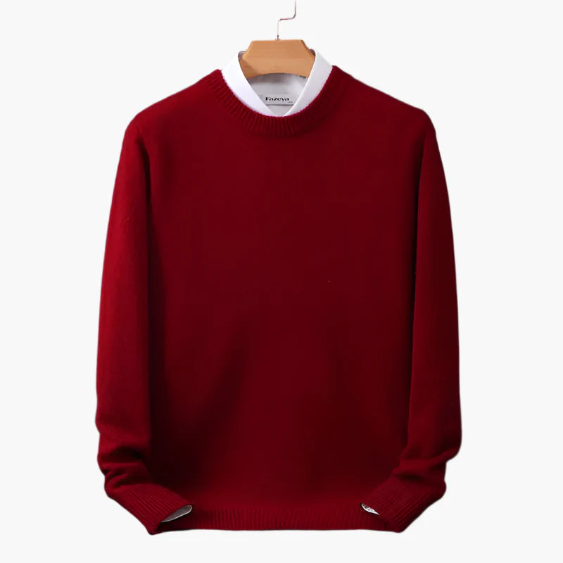 Men's Sweater with Crew Neck – Elegant Business & Casual Knit Sweater