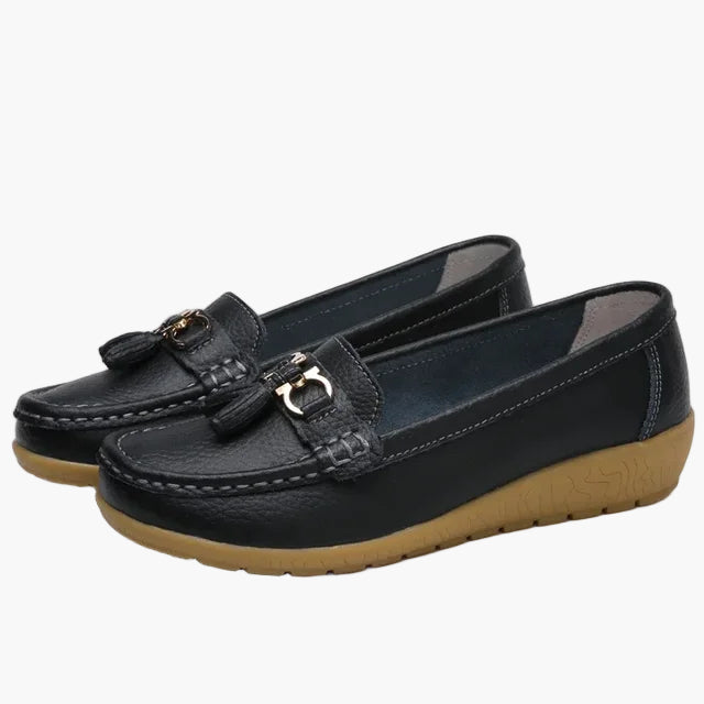 Women's moccasins comfort slip-ons with tassel for everyday and office use