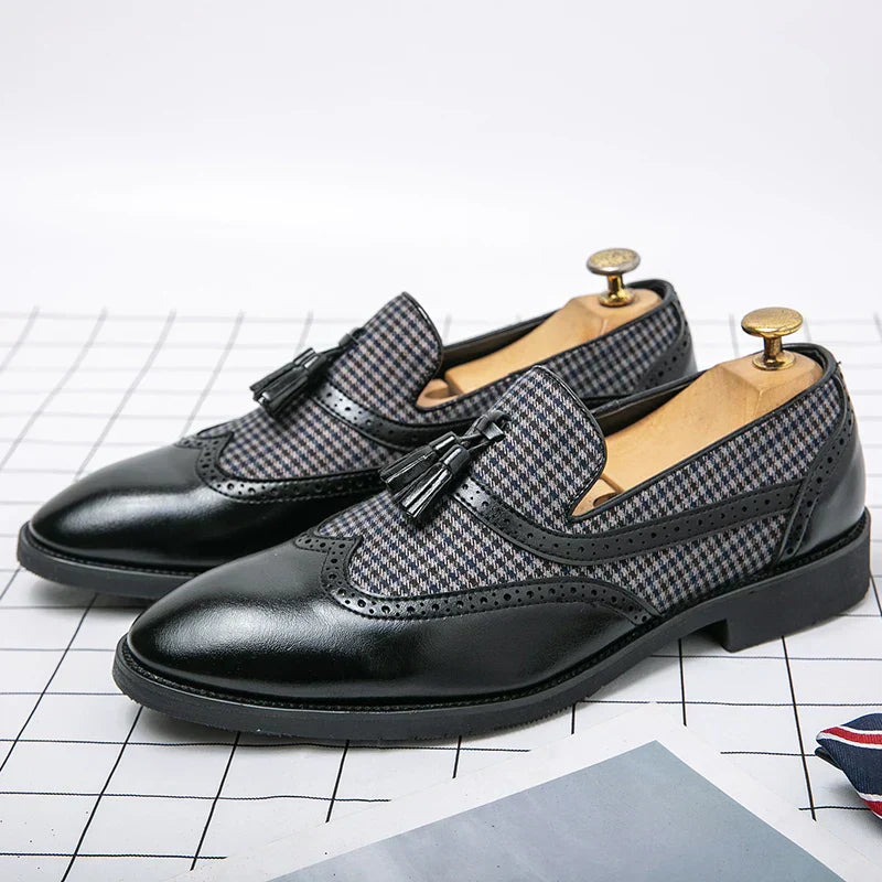 Herren Business-Loafer im Vintage-Stil – Elegante Slipper für Büro und Freizeit
