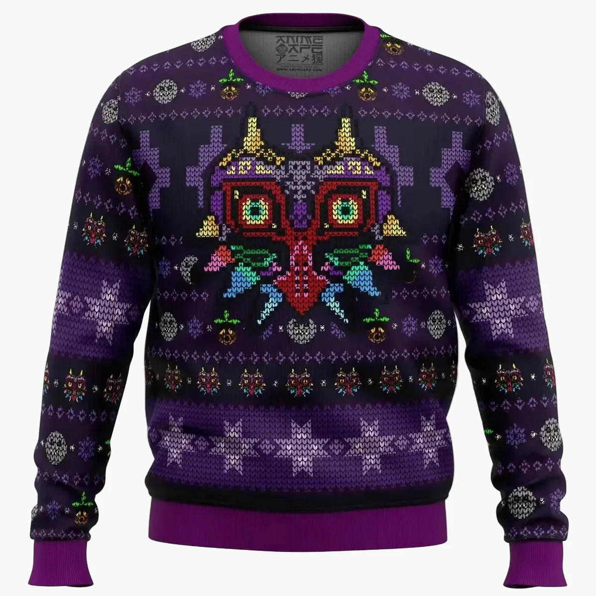 Men's Sweater Gaming Ugly Christmas Sweater – Majora’s Mask Legend of Zelda Cosplay Fan Merchandise