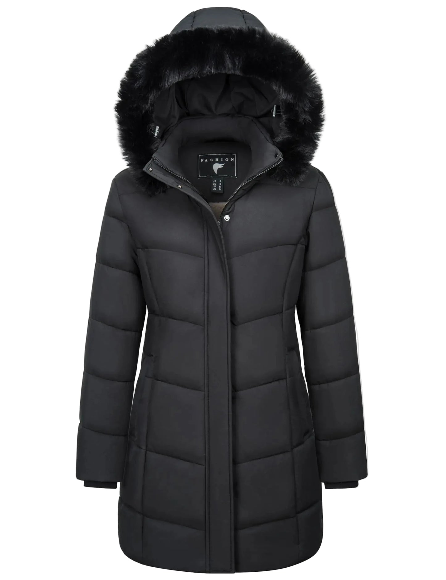 Damen Winter Steppmantel mit Kapuze – Modischer langer Pufferjacke für Alltag & Outdoor