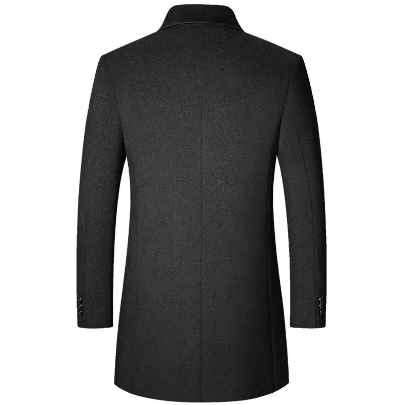 Men's Modern Coat – Classic Lapel Coat in Korean Style, Mid-Length, for Autumn and Winter