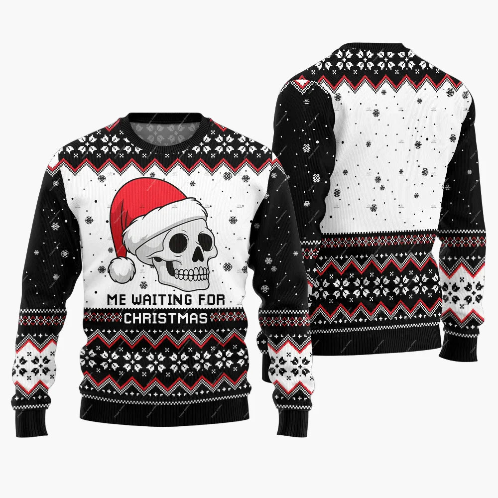Herren Lustiger Ugly Christmas Sweater Jingle Balls Weihnachts-Pullover – Humorvoller Festlicher Party Pullover