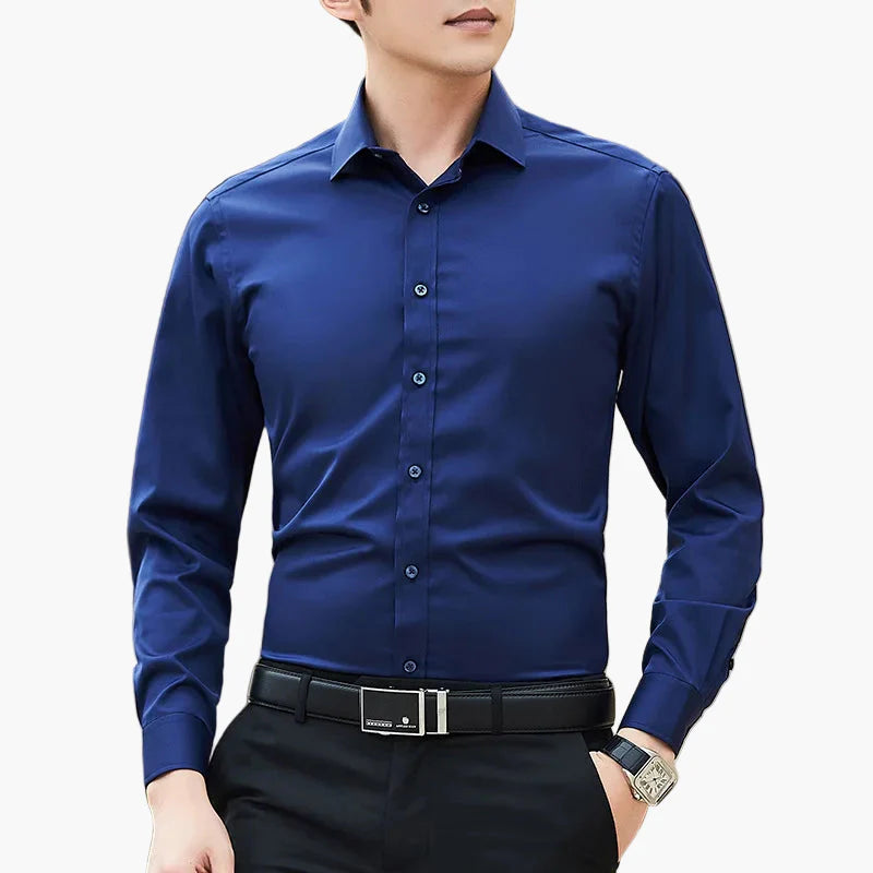 Men's Business Shirt – Classic Long Sleeve Shirt, Elegant for Office & Everyday Use