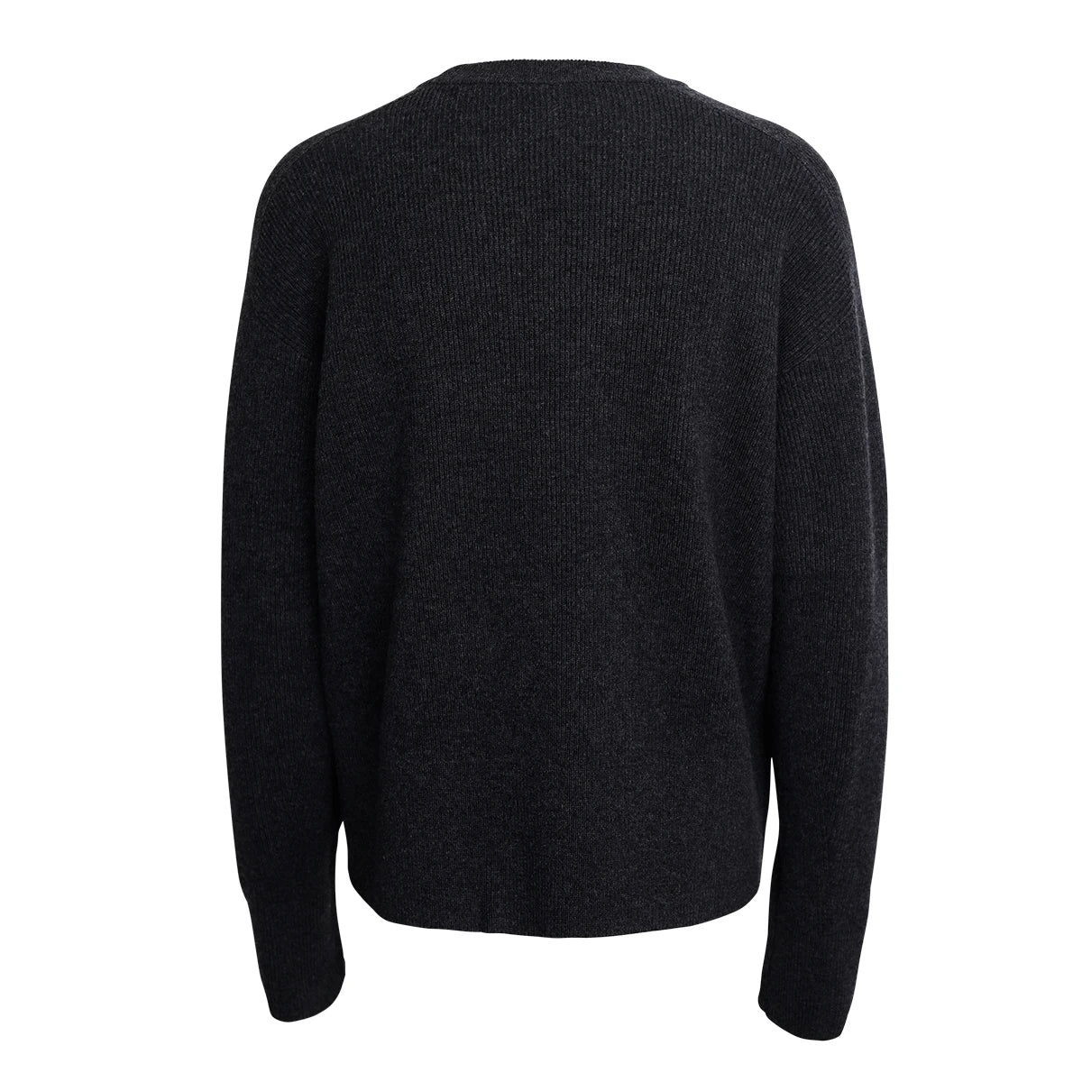 Women's ribbed crew-neck long-sleeve sweater