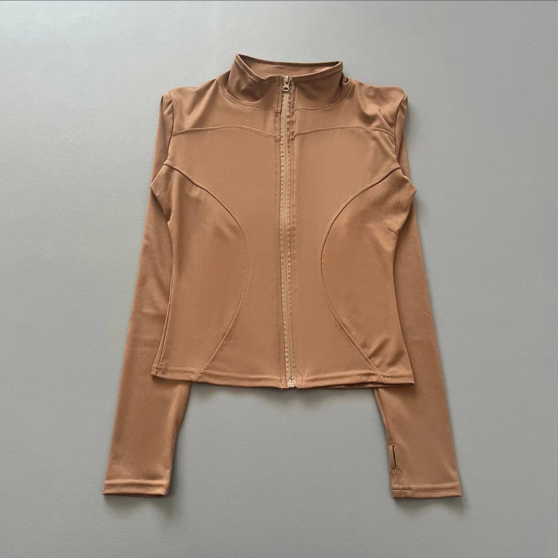 Damen Sportjacke mit Stehkragen & Reißverschluss