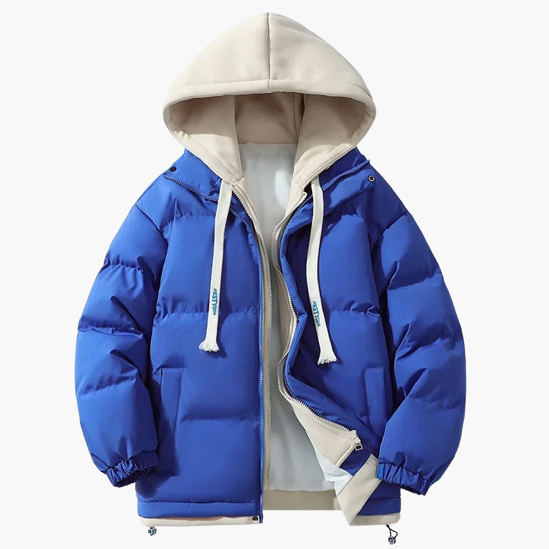 Unisex winter quilted jacket with hood – fashionable casual coat for women and men