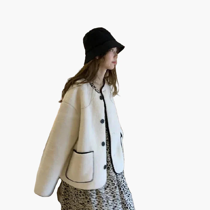 Damen Oversize Freizeitjacke im Streetstyle-Look – Lässige Übergangsjacke mit Knöpfen und Taschen