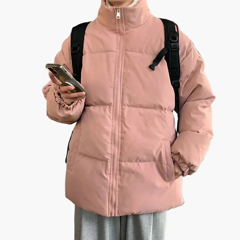 Men's winter quilted jacket in casual streetwear style – warm transitional jacket for everyday and leisure use
