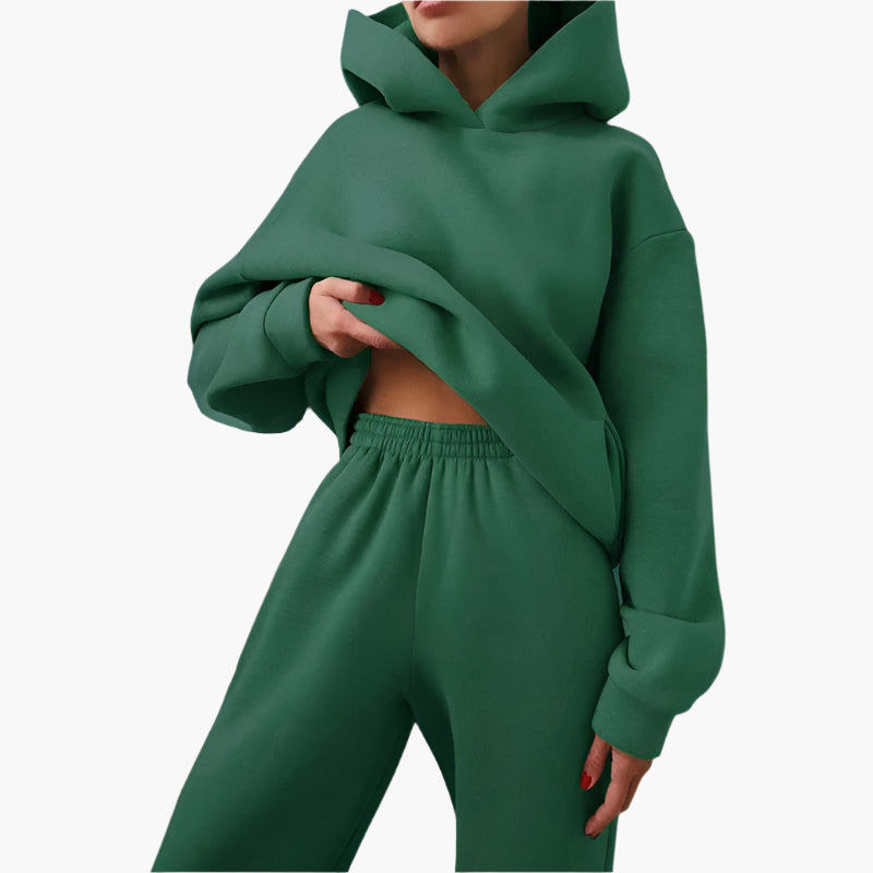 Women's Oversize Jogging Suit Set Hoodie & Jogging Pants – Comfortable Casual Look for Home and On the Go