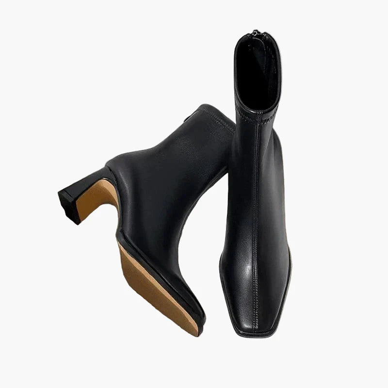 Women's ankle boots with block heel and elegant design for everyday and office use