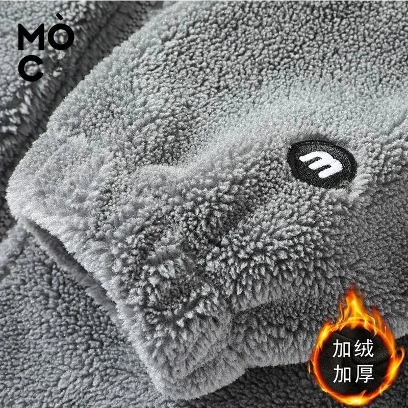Teddy Fleece Kapuzenjacke mit Reißverschluss und Brusttasche