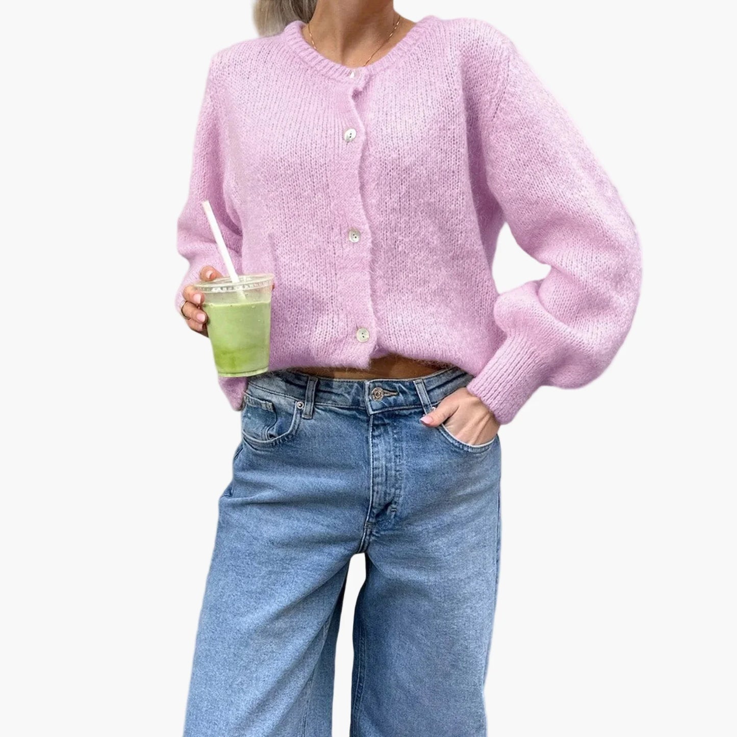 Women's knitted jacket in classic style – Comfortable casual cardigan for everyday use