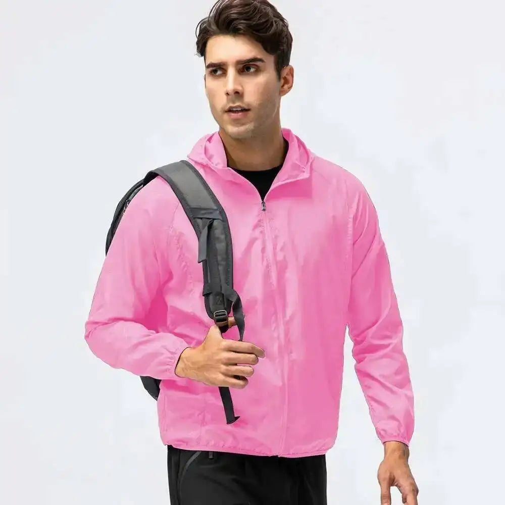Leichte Kapuzenjacke Windbreaker für Unisex mit Reißverschluss