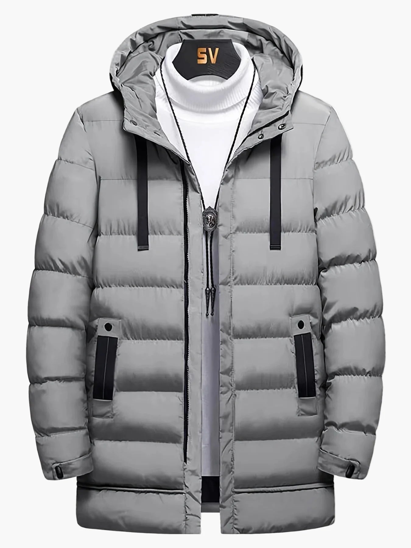 Herren Winter Steppmantel Lang – Lässiger Parka für Alltag & Outdoor