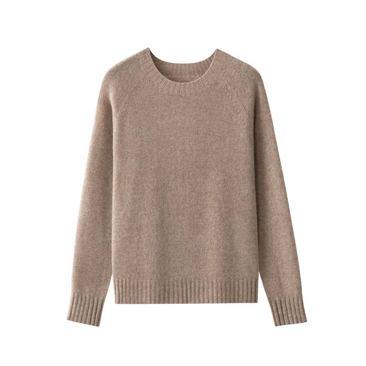 Damen Rundhals Pullover Langarm Basic Strickpullover
