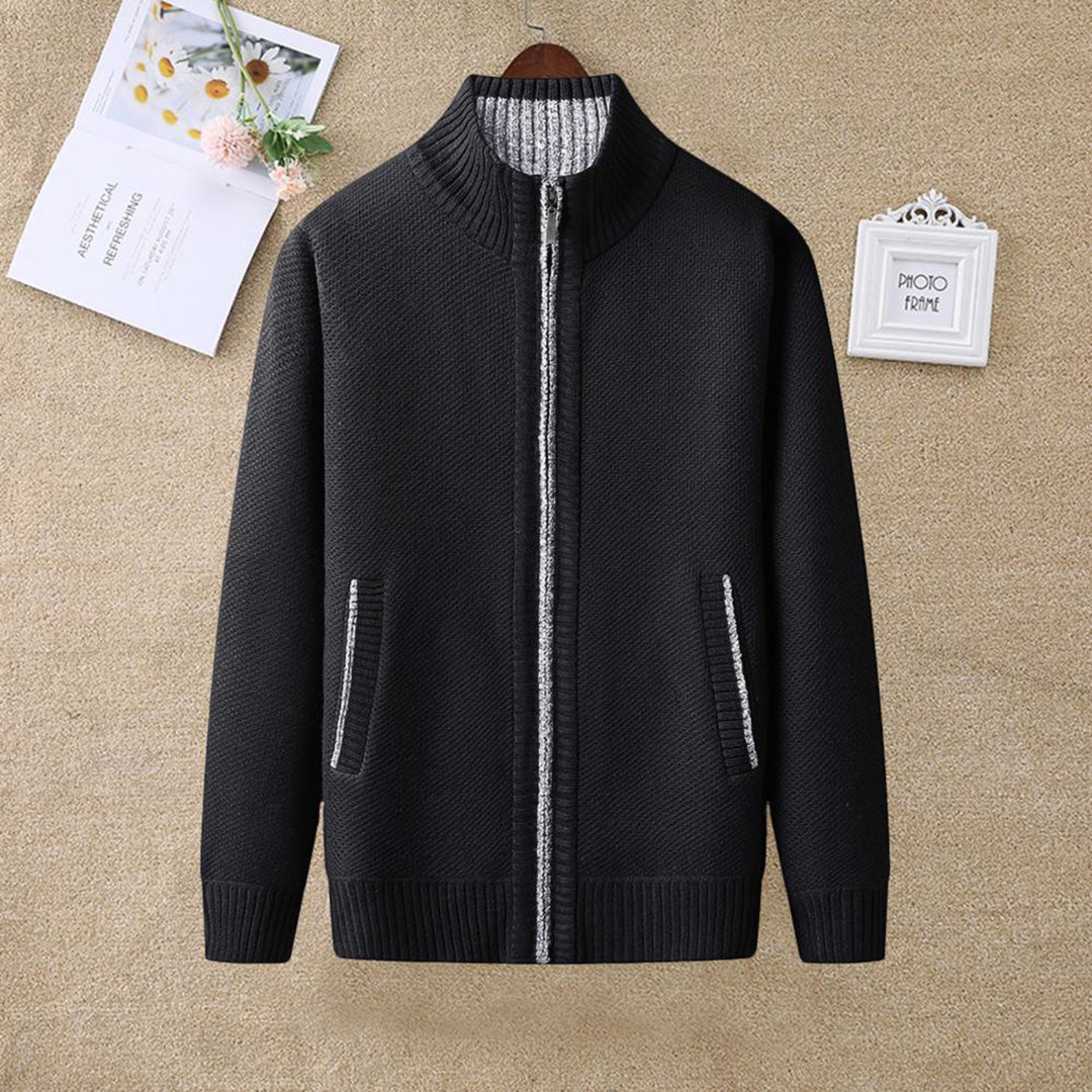 Men's cardigan with zipper – Elegant casual look for any occasion