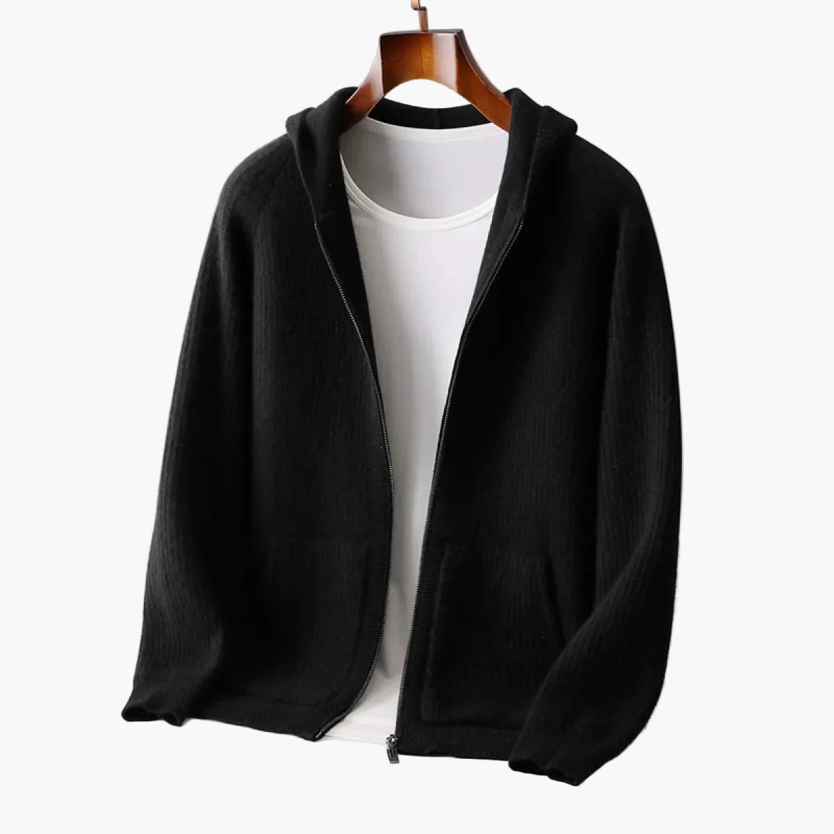 Men's Premium Hooded Cardigan – Modern Knit Hoodie for Everyday and Leisure