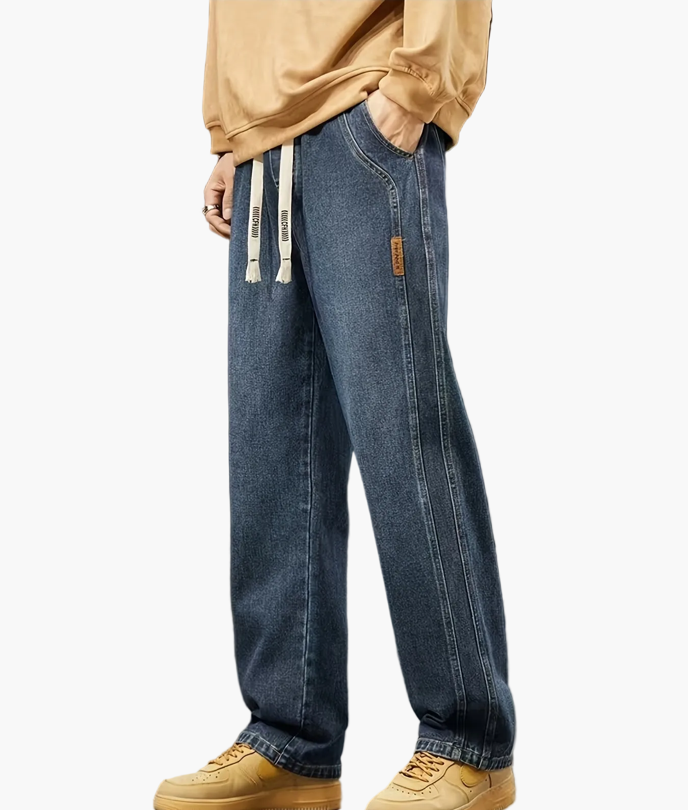 Men's Baggy Jeans Loose Fit Streetwear Casual Pants for Everyday and Going Out