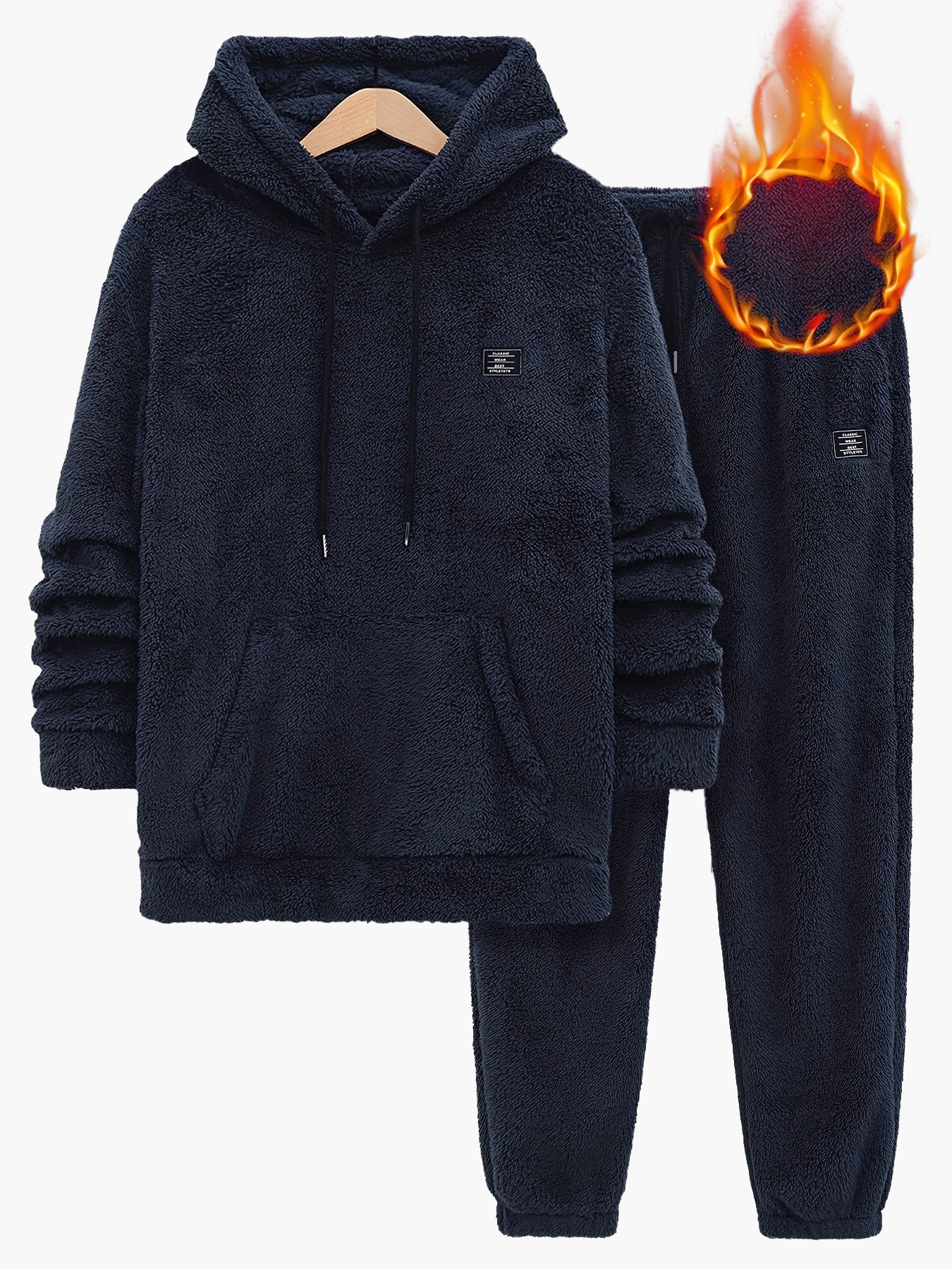 Men's Cozy Hooded Sweatshirt & Sweatpants Set – Comfortable Leisure Suit for Autumn and Winter