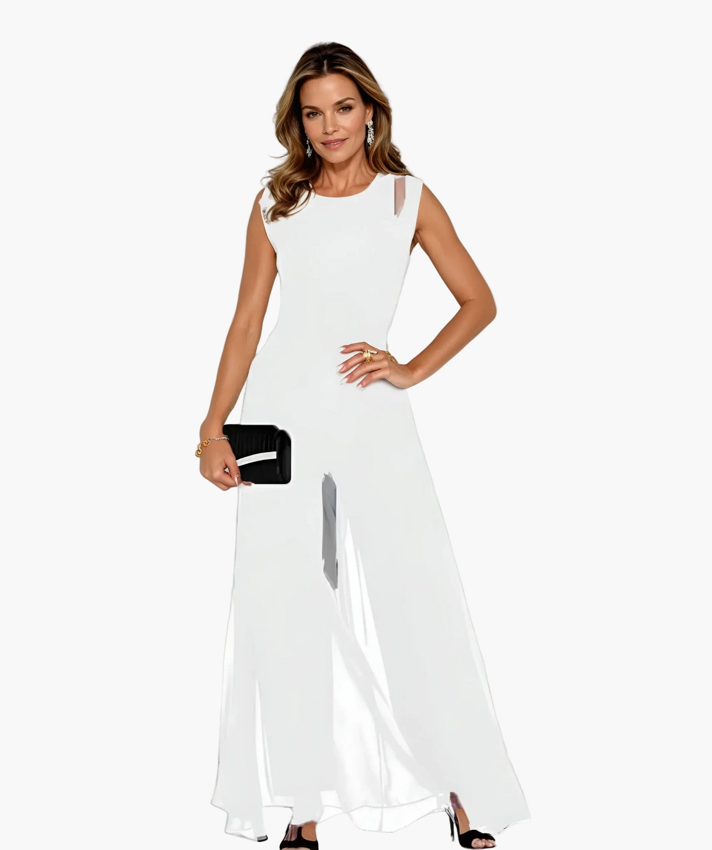 Women's Evening Dress Elegant Maxi Sleeveless Festive Modern